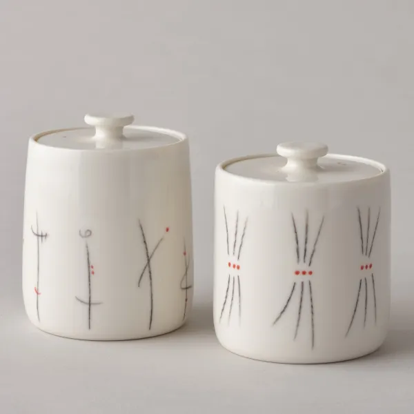 Birgit Pohl Ceramics Two Lidded Pots